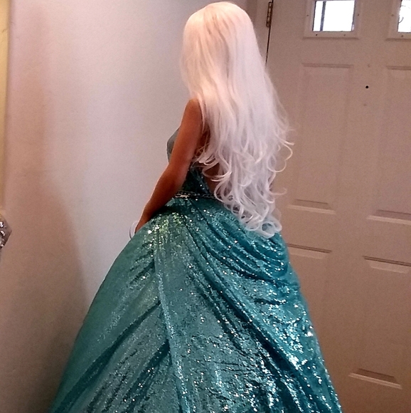 "WYNTER" Ocean Sequin Boho Wedding Ballgown Set - Picture 10 of 10